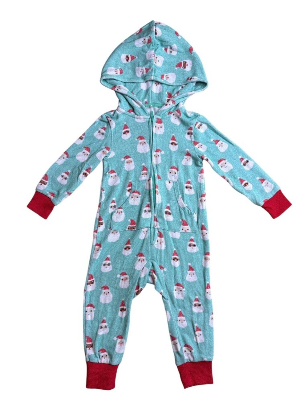 2T Posh Peanut Pacci Hooded Playsuit in Santa Medley #2